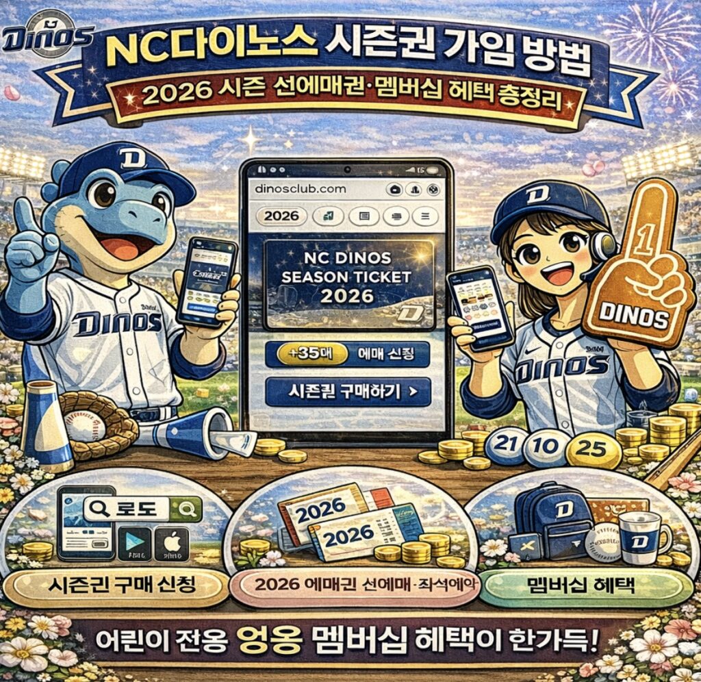 NC다이노스 시즌권 가입 방법｜2026 시즌 선예매권·멤버십 혜택 총정리
